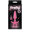 NS Novelties Firefly Prince Small Pink Butt Plug with Ring End - Model FP-001 - For All Genders - Intense Anal Pleasure - Glow in the Dark - Silicone - Adult Naughty Store