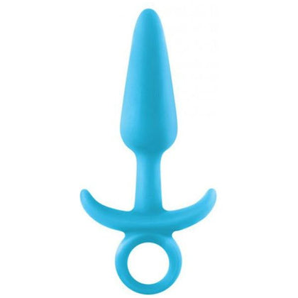 NS Novelties Firefly Prince Small Blue Glow in the Dark Silicone Butt Plug with Ring End - Model FP-001 - For Men and Women - Anal Pleasure - Blue - Adult Naughty Store