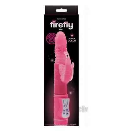 Firefly Lola Pink Glow-in-the-Dark Thrusting and Rotating Rabbit Vibrator for Women - Model FFLP-2021 - Intense Pleasure for Internal and External Stimulation - Vibrant Pink Color - Adult Naughty Store