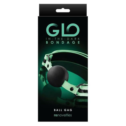 NS Novelties Glo Bondage Ball Gag - Model GLO-123 - Unisex - Enhanced Sensation - Green - Adult Naughty Store