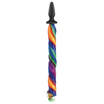 Introducing the Fantasia Unicorn Tails Rainbow Butt Plug - Model UT-2021: The Ultimate Pleasure Experience for All Genders and Sensual Delights