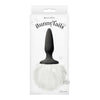 Bijou Bunny Tails Mini Anal Plug - Model BT-2021 - Unisex Silicone Butt Plug for Playful Pleasure - White - Adult Naughty Store