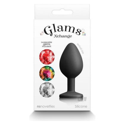 Glams Xchange Round Medium Silicone Butt Plug - Model GX-2001 - Unisex Anal Pleasure - Colorful Gems - Adult Naughty Store