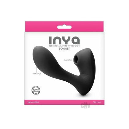 Introducing the Inya Sonnet Black Contoured Vibrator - Model SV-001: A Sensational Pleasure Experience for Women
