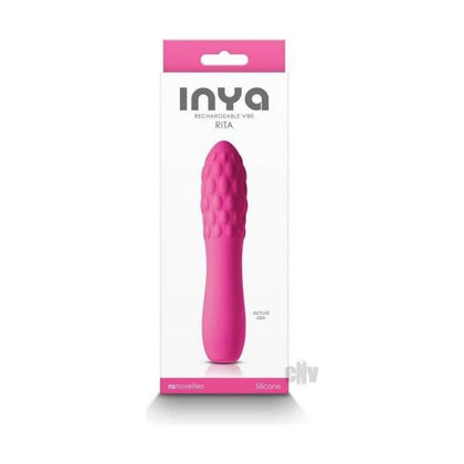 Inya Rita Pink Silicone Rechargeable Textured Stimulator - Model R10 - Women's Clitoral Vibrator - Adult Naughty Store