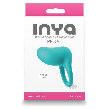 Inya Regal Teal Rechargeable Vibrating Cock Ring - Powerful Pleasure for Enhanced Performance - Adult Naughty Store