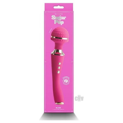 Sugar Pop Bliss SPB-1001 Pink Silicone Rechargeable Wand Vibrator for Women - Full Body Pleasure - Adult Naughty Store