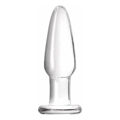 Crystal Glass Tapered Plug Small Clear - Premium Borosilicate Glass Anal Toy, Model CGTP-S-C, Unisex, Anal Pleasure, Clear - Adult Naughty Store