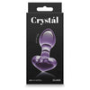 Crystal Heart Purple - Premium Borosilicate Glass Dildo - Model CH-1001 - For Women - Intimate Pleasure - Lavender