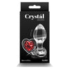 Crystal Desires Red Heart Medium Glass Butt Plug - Model CRD-2021 | Unisex Anal Pleasure Toy - Adult Naughty Store