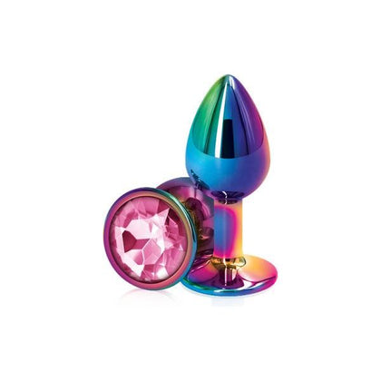 Rear Assets Multicolor Small Pink Anal Plug - Model RAMP-01 - Unisex Pleasure Toy - Adult Naughty Store