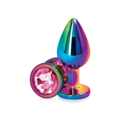 Rear Assets Multicolor Med Pink Anal Toy - Model RAMP-001, Unisex, Pleasure Enhancer, Chrome-Plated Lightweight Aluminum - Adult Naughty Store