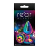 Rear Assets Multicolor Med Rainbow Anal Plug - Model RAMP-01 - Unisex Pleasure Toy - Adult Naughty Store