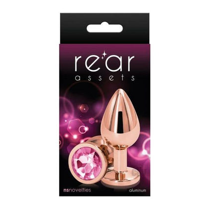 Rear Assets Rose Gold Med Pink Anal Plug - Model RAMP-01 - Unisex Pleasure Toy - Adult Naughty Store