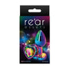 Rear Assets Multicolor Heart Small Rainbow Anal Plug - Model RA-001 - Unisex Pleasure - Lightweight and Sensual Excitement - Adult Naughty Store