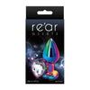 Rear Assets Multicolor Heart Med Clear Anal Plug for Sensual Pleasure - Adult Naughty Store