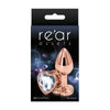 Introducing the Rose Gold Heart Small Clear Anal Toy - Model RA-001: A Captivating Pleasure Delight - Adult Naughty Store