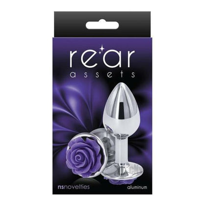 Rear Assets Rose Small Purple Lightweight Aluminum Anal Toy for Sensual Pleasure - Model RA-001, Suitable for All Genders - Adult Naughty Store