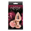 Rear Assets Rose Medium Pink Anal Plug - Model RAMP-01 - Unisex Pleasure Toy - Adult Naughty Store