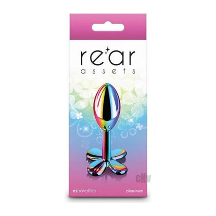 Rear Assets Clover Multicolor Aluminium Anal Plug - Model A3 - Unisex - Anal Stimulation - Multicolor