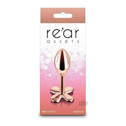 Rear Assets Clover Rose Gold Lightweight Aluminium Anal Plug for Him, Area of Pleasure, Gold - Adult Naughty Store