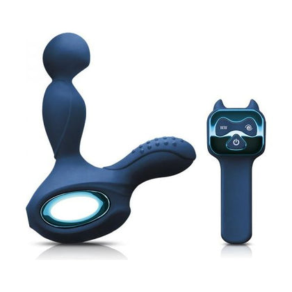 Renegade Orbit Blue Prostate Massager - Model R-452, Male Pleasure, Vibrating and Rotating, Luxurious Silicone