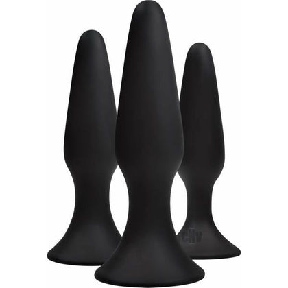 Renegade Sliders Trainer Kit 3 Plugs Black - Advanced Anal Training Set for Men and Women, Offering Pleasure and Versatility