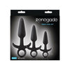 Renegade Men's Tool Kit Anal Set Black - The Ultimate Platinum Silicone Anal Plug Collection for Men