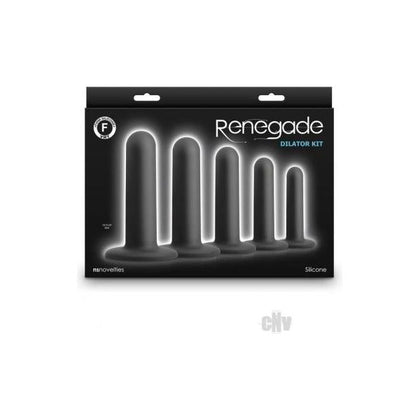 Renegade Silicone Dilator Kit 5pc Model No. RD-001 for Women, Vaginal Health, Black