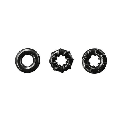 Renegade Dyno Rings Black 3 Pack - Vibrant Versatility for Sensational Pleasure - Adult Naughty Store