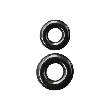 Renegade Double Stack Black Cock Rings - The Ultimate Performance Enhancers for Intimate Pleasure