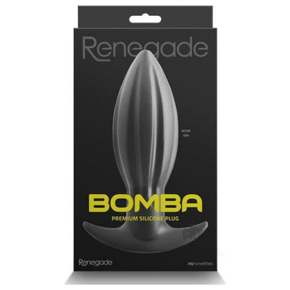 Renegade Bomba Medium Black Silicone Anal Plug - Model RB-5001 - Unisex Pleasure Toy - Adult Naughty Store