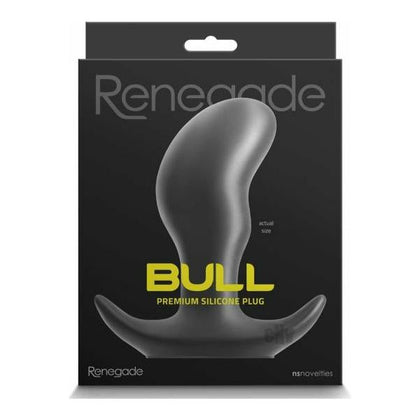 Renegade Bull Medium Black Silicone Anal Plug for Men's Pleasure