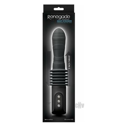 Renegade RS-500 Deep Stroker Black Silicone Rechargeable Thrusting Vibrator for Men - Intense Prostate Stimulation - Adult Naughty Store