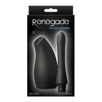 Renegade Deluxe Cleanser Black - The Ultimate Silicone Intimate Cleansing Device for All Genders and Pleasure Zones - Adult Naughty Store