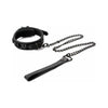 Euphoria Pleasure Co. Sinful 1 Inch Collar & Leash - Model SL-1002 - Unisex Bondage Toy for Enhanced Sensual Play - Black - Adult Naughty Store