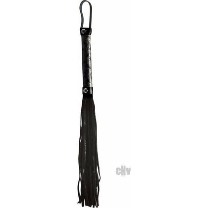 Sinful Whip Black - Elegant Suede Flogger for Sensual BDSM Play - Model SW-9001 - Unisex - Delightful Pleasure for All