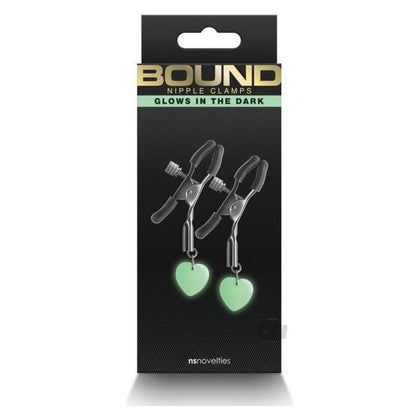 Bound G3 Gitd Gray Adjustable Nipple Clamps - Sensual Stimulation for All Genders and Glows in the Dark