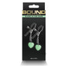 Bound G3 Gitd Gray Adjustable Nipple Clamps - Sensual Stimulation for All Genders and Glows in the Dark