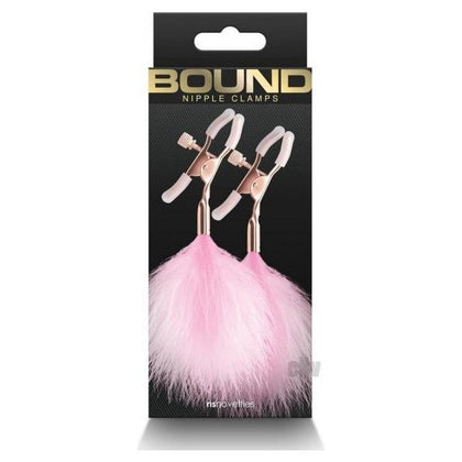 Bound F1 Rose Gold/Pink Adjustable Nipple Clamps for Sensual Stimulation and Erotic Pleasure - Model F1N-001 - Unisex - Nipple Play - Vibrant Rose Gold and Pink Design
