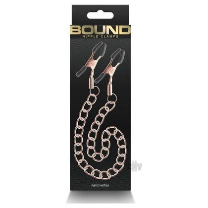 Bound Nipple Clamps DC2 Rose Gold: Sensual Metal Clamps for Exquisite Nipple Stimulation