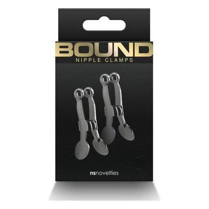 Bound Nipple Clamps C1 Gunmetal: Exquisite Metal Nipple Clamps for Sensual Stimulation and Pleasure