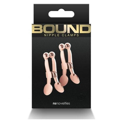 Bound Nipple Clamps C1 Rose Gold - Luxurious Metal Nipple Clamps for Sensual Stimulation and Pleasure