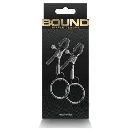 Bound Nipple Clamps C2 Gunmetal - Sensual Metal Clamps for Exquisite Nipple Stimulation - Unleash Your Desires with Bound's Adjustable Nipple Clamps - Model C2 - Designed for All Genders - Enhance Pleasure in the Nipple Area - Sleek Gunmetal Color