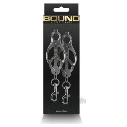 Bound Nipple Clamps C3 Gunmetal - Intensify Erotic Sensations with Comfortable Silicone Tips
