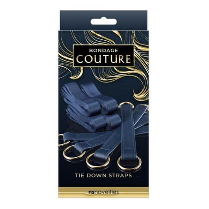 NS Novelties Bondage Couture Tie Down Straps Blue - Ultimate Accessory for Runway and Bedroom Pleasure
