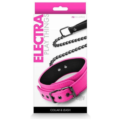 NS Novelties Electra Play Things Collar-Leash - Pink: The Ultimate Pleasure Accessory for Sensual Bondage Play - Adult Naughty Store