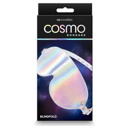 Cosmo Bondage Blindfold Rainbow - Holographic Vinyl Restraints with Rose Gold Hardware for Universal Fit, Pleasure, and Style