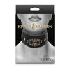 Fetish Fashion Katrina Collar - Adjustable BDSM Collar for Neck Sizes 11.5-16.5 inches - Unisex Black/Gold Bondage Accessory - Adult Naughty Store