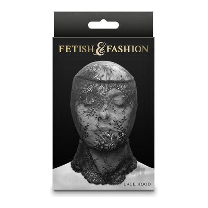 Fetish Fashion Lace Hood: Lace Sensation Hood FFF-LH01B for Sensual Play, Unisex, Full Coverage, Black
